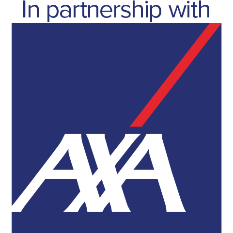 In partnership with Axa - No 1 global insurance brand
